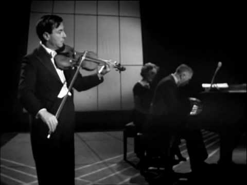NATHAN MILSTEIN plays "Asturiana" (Manuel de Falla) with ERNEST LUSH. London, 1957.
