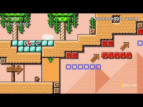 20 seconds Auto-switch Desert Run  by Leon (Switch) Super Mario Maker 2 SMM2 - SSJ Vida