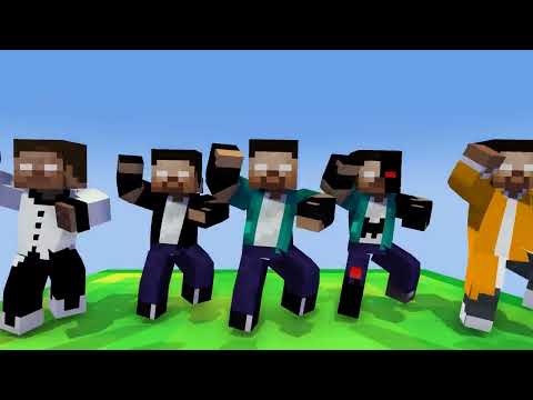 MONSTER SCHOOL:OPPA GANGNAM STYLE HEROBRINE BROTHERS- MINECRAFT ANIMATION