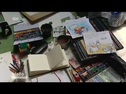 Comic-/Cartoonisten-Zelle traf sich auf Baltrum - Inselwitz in der Ausstellung