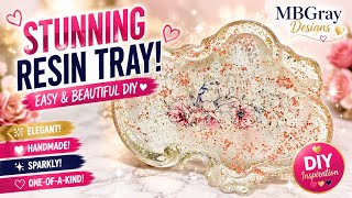 😍 Stunning Resin Tray DIY | Beautiful Handmade Resin Art ✨ | MBGray Designs
