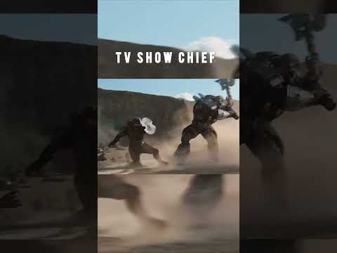 Halo Tv Show Chief Vs Brute Vs Our Chief Vs Brute #halo #gaming #shorts