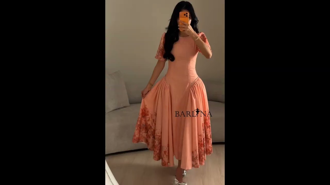 فستان ناعم أنيق بتفاصيل لامعة - XXL