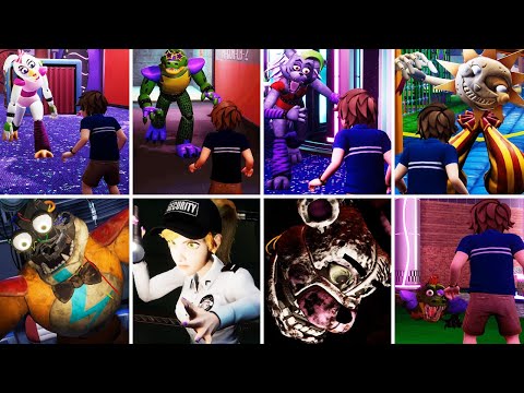 FNAF Security Breach - All Jumpscares in 3rd Person View