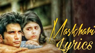 Maskhari Lyrics | Dil Bechara Title Theme Song | Sunidhi Chauhan | Shushant Singh Rajput