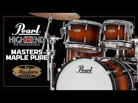 Pearl Masters Maple Pure 20x14/14x14/12x8 Vintage Tobacco Burst Premium Lacquer #342 R2 Air 12mm Vertical GyroLock Tom Mount Drums Shell Pack | Authorized Dealer image 8