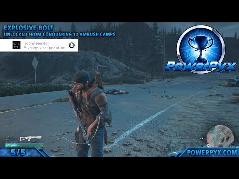 Days Gone - Variety is the Spice of Life Trophy Guide (All Crossbow Bolts)