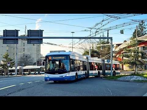 Trolleybuses in Zurich, Switzerland 🇨🇭 | 2024