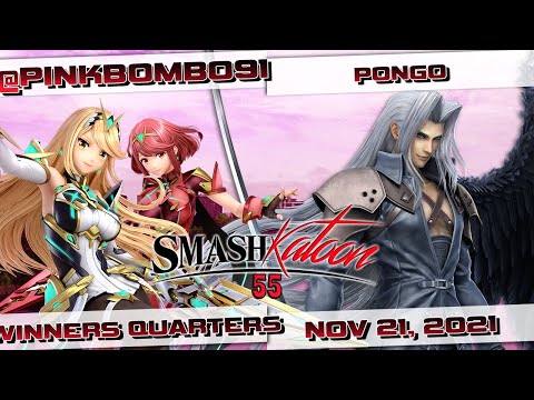 @pinkbombo91 (Mythra, ZSS) vs. Pongo (Sephiroth) - Winners Quarters - Smashkatoon 55