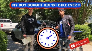 Buying His 1st Bike EVER + Highway Riding On Dirt Bikes !!!