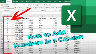 Download the video "How to Add Numbers in a Column in Excel"