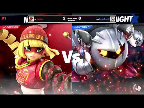 Justice (Min Min) vs LunaDachi (Meta Knight) - Losers Semi-Final - Hidden Nest #46