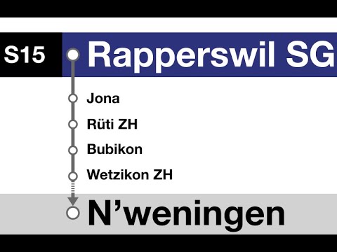 ZVV (SBB) Ansagen » S15 Rapperswil SG — Niederweningen | SLBahnen