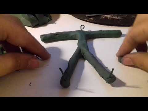 Clay stickman puppet tutorial 2 : claying the base