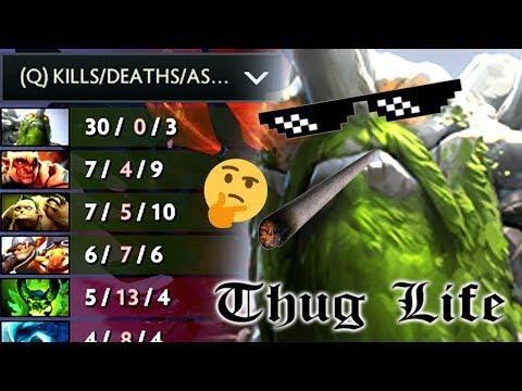 Miracle- Tiny Thug Life 30 Kills 0 Deaths Impossible Score Dota 2