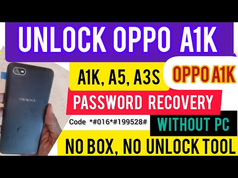 OPPO A1K  PASSWORD  PATTERN UNLOCK || PASSWORD RECOVERY | HARD RESET | WITHOUT PC NO UNLOCKTOOL