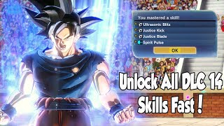 Fastest Way To Unlock All DLC 14 Skills!? Dragon Ball Xenoverse 2