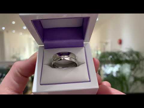 Men's Platinum Heartbeat Ring - Platinum Heartbeat Wedding Ring
