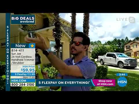 Sun Joe 24Volt Cordless Handheld Trimmer /Shrubber