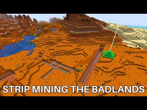 Epic Strip Mining in Minecraft Badlands