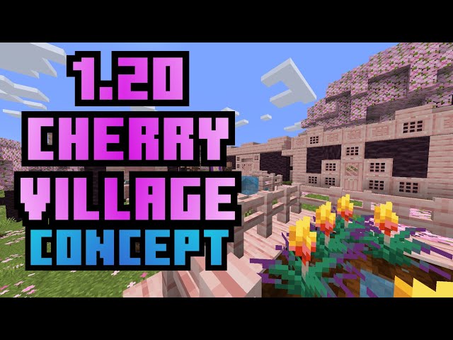 Minecraft 1.20 Blossom Biome Village! Concept By Me! Minecraft Map
