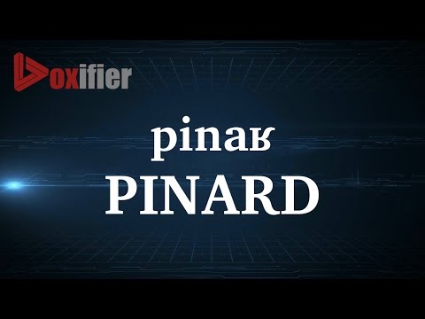 How to Pronunce Pinard in French - Voxifier.com