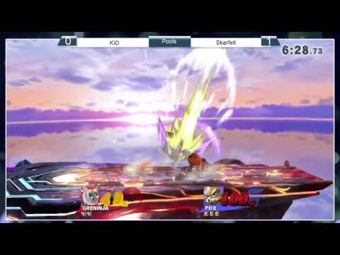 Smash 4: NHSSBV - KID (Marth, Greninja) vs Skarfelt (Fox) - RR Pools