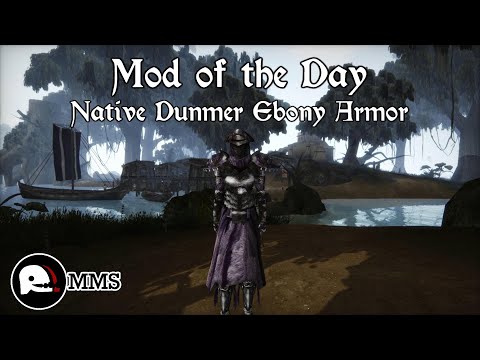 Morrowind Mod of the Day EP134 - Native Dunmer Ebony Armor Showcase