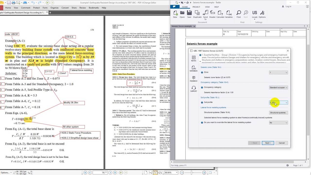 Example1 Earthquake Resistant Design According to 1997 UBC