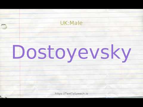 How to pronounce dostoyevsky