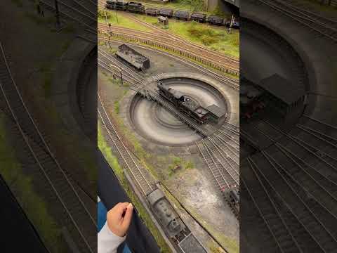 Miniature railway turntable #train #railway #shorts #short #modeltrains