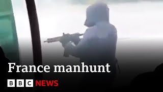 France manhunt: cameras record brutal ambush as “drug boss” freed and guards shot dead | BBC News