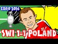 SHAQIRI BICYCLE KICK! Switzerland vs Poland in 25 SECONDS! (1-1 Euro 2016 Last 16 Highlights)