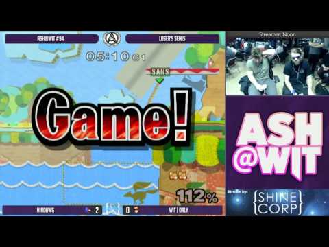 Hindawg (Falco) vs WIT | ORLY (Fox, Captain Falcon) - ASH@WIT #94 Melee Loser's Semis