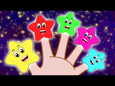 Star Finger Family ⭐️ | Learn Colors |  Finger Family Rhymes Collection For Kids