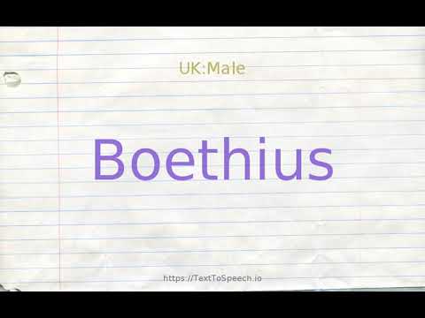 How to pronounce boethius