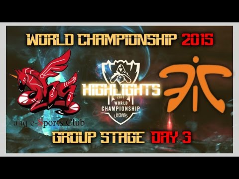 ahq eSports Club vs Fnatic - HIGHLIGHTS - Day 3 Group B - World Championship 2015 - LoL