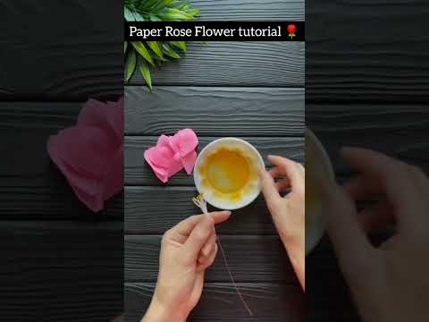 Stop Wasting Money! 💸 Make Gorgeous, Lifelike paper rose Flowers at Home for Free! #shorts #handmade