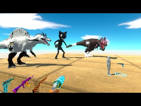 FPS AVATAR vs  DINOSAURS CARTOON CAT TEAM  DEATH RUN RESCUE MISSION - ARBS