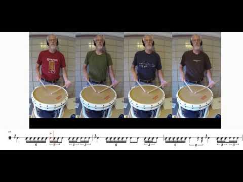 Scotland the Brave snare part, at 94bpm, with SoundSlice Experiment