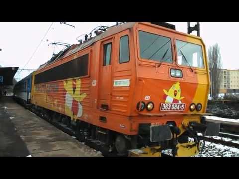 Odjezd vlaku Sp 1694 (ČD 363.084) - Chomutov město, 13. 2. 2013