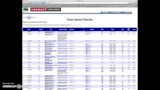 Columbia College: Get to the Printable Class Schedule