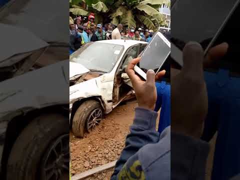RUIRU TOWN ACCIDENT OF A TRAIN AND A SALOON CAR.