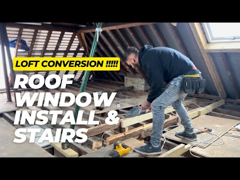 Day 2/3 .. Loft Conversion uk [roof windows and site clearance] ✌️