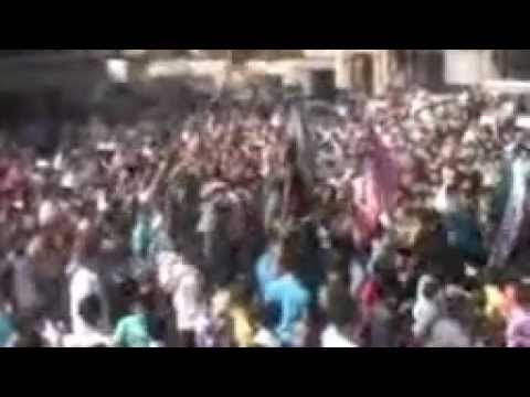 مظاهرة في مدينة معرة النعمان في ريف إدلب في جمعة أحباب رسول الله وكلمة للشيخ أحمد العلوان