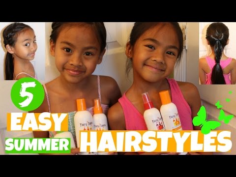 5 EASY HAIRSTYLES FOR GIRLS IN SUMMER + FAIRYTALES GIVEAWAY | MommyTipsByCole Video