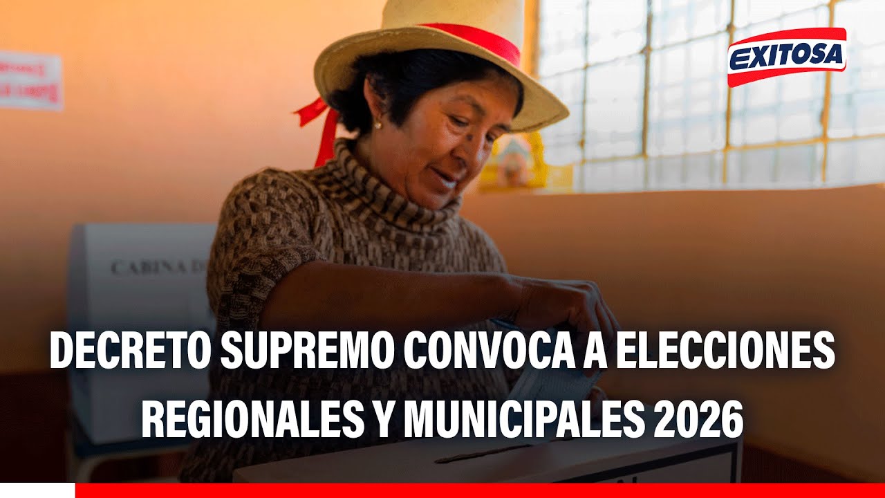 🔴🔵 Publican decreto supremo que convoca a elecciones regionales y municipales 2026