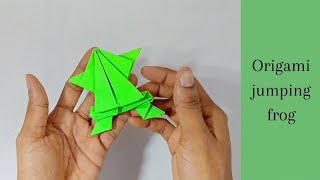 paper origami jumping frog || kids friendly || step by step