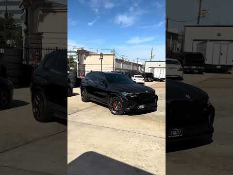 AWT - Black BMW X5M Rolling On Satin Bronze 21x10.5 Vossen HF-5 Wheels & 295/35R21 Pirelli Tires