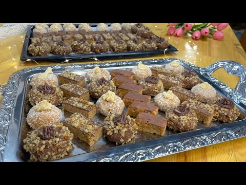 4 vrste sitnih kolača od jedne smese bez pečenja! KOKOS I ORAH GNEZDA - ŽERBO I SNIKERS BAJADERE.